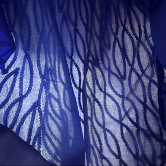 Vintage glittery sparkle newyears party unique sequin blue formal top size large - Picture 9 of 14